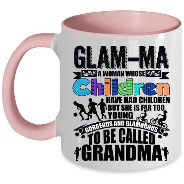 Cute Children Coffee Mug, To Be Called Grandma Accent Mug