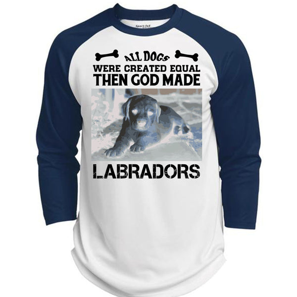 All Dogs Were Created Equal Then God Made Labradors T Shirt, I Love Dog T Shirt  (Polyester Game Baseball Jersey)