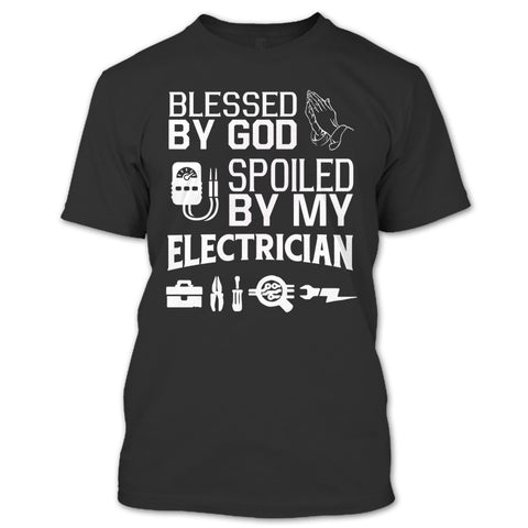 A black t-shirt with the shopify logo