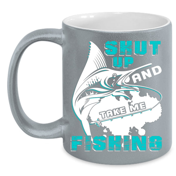 Take Me Fishing Coffee Mug, Cool Fisher Coffee Cup