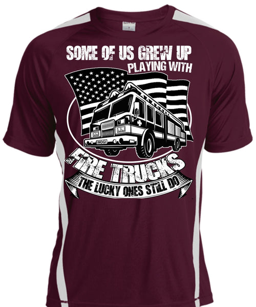 Playing With Fire Trucks T Shirt, I Love Firefighter T Shirt, Cool Shirt