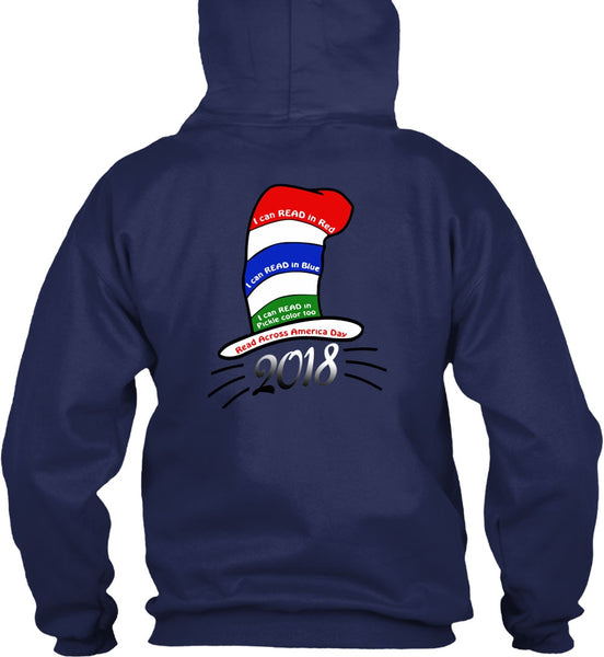 Dr. Seuss T Shirt, I Can Read In Red T Shirt, The Cat in the Hat T Shirt, I Can Read In Blue T Shirt