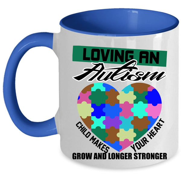 Child Makes Your Heart Coffee Mug, Loving An Autism Accent Mug