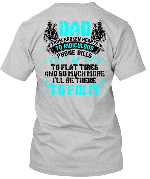 Dad From Broken Heart T Shirt, I Love Dad T Shirt