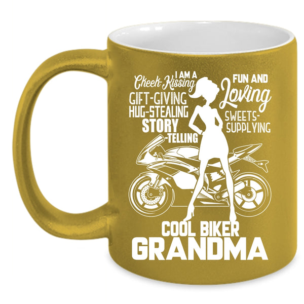 I Am A Cool Biker Grandma Coffee Mug, Cool Biker Grandma Coffee Cup