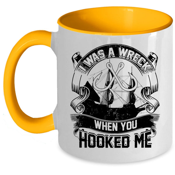 Funny Gift For Fisher Coffee Mug, I Was A Wreck Accent Mug