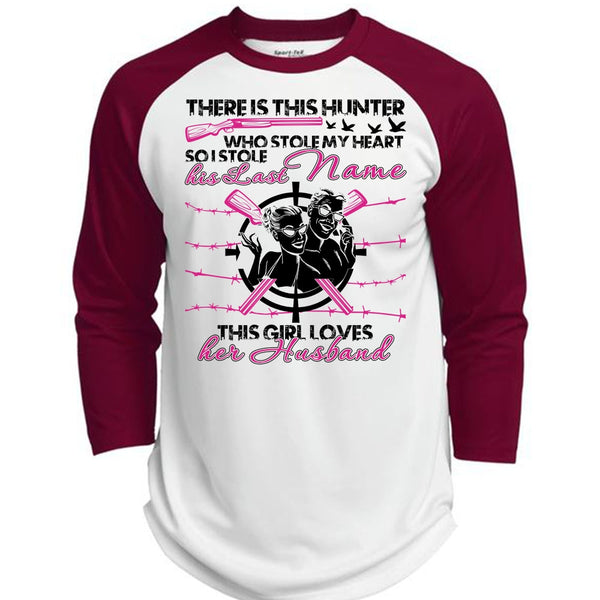 There Is This Hunter T Shirt, I Love Husband T Shirt, Awesome T-Shirts  (Polyester Game Baseball Jersey)