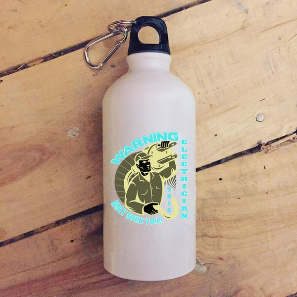 This Electrician May Sock You 20 oz Stainless Steel Bottle,Funny Electricians Outdoor Sports Water Bottle