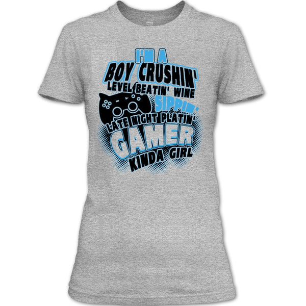 I'm A Boy Crushin' T Shirt, Coolest Gaming Girl T Shirt