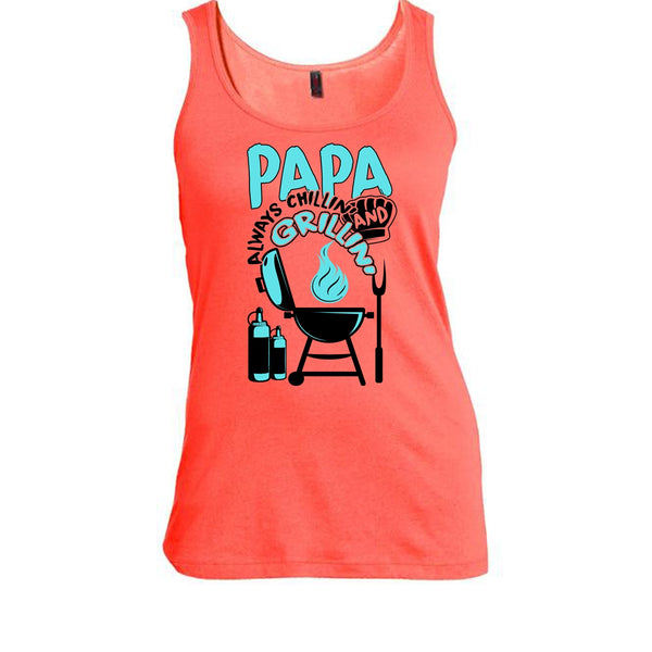 Papa Always Chikkin' T Shirt, Gift For Papa Tank Top