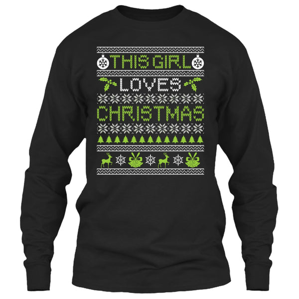 This Girl Loves Christmas T Shirt, Gift For Daughter T Shirt