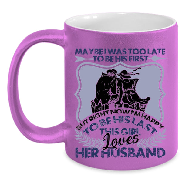 Gift For Wedding Coffee Mug, This Girl Loves Her Husband Accent Mug
