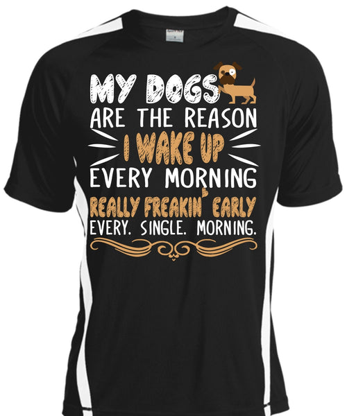 A black t-shirt with the shopify logo