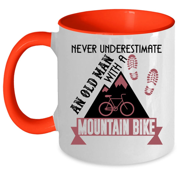 Cute Grandpa Coffee Mug, An Old Man With A Mountain Bike Accent Mug