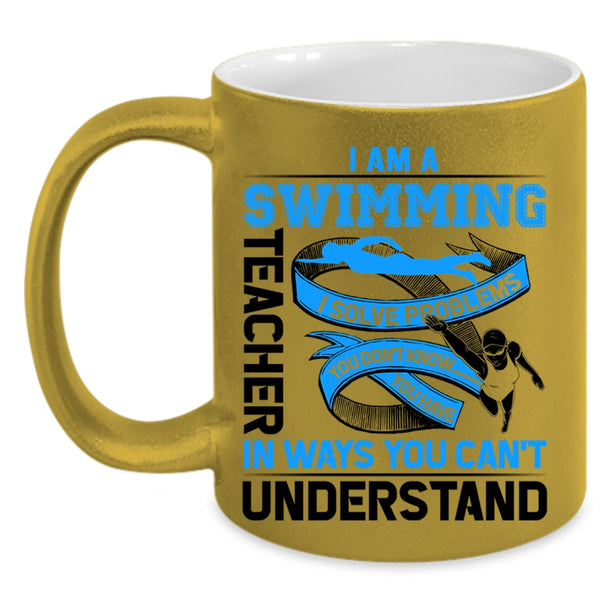 Awesome Swimming Teacher Coffee Mug, I Am A Swimming Teacher Accent Mug