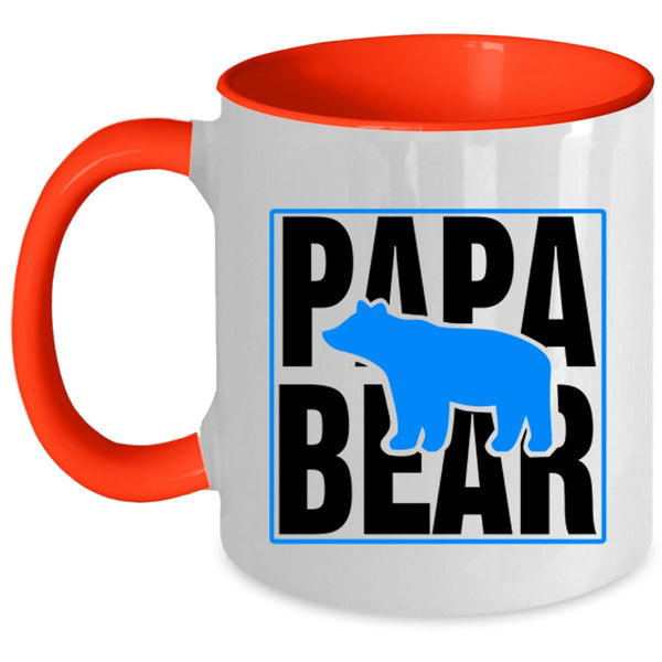 Funny Gift For Dad Coffee Mug, Papa Bear Accent Mug