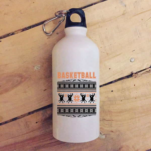 Basketball 20 oz Stainless Steel Bottle,Ugly Christmas Outdoor Sports Water Bottle