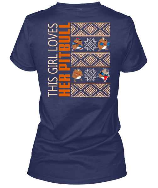 This Girl Loves Her Pit Bull T Shirt, This Girl Loves Christmas T Shirt