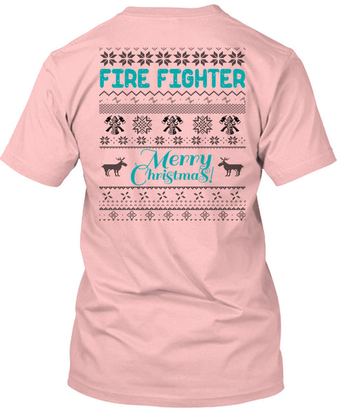 Firefighter Merry Christmas T Shirt, I Love Firefighter T Shirt