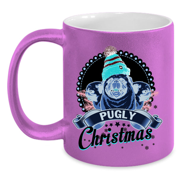 Cute Christmas Coffee Mug, Pugly Christmas Accent Mug