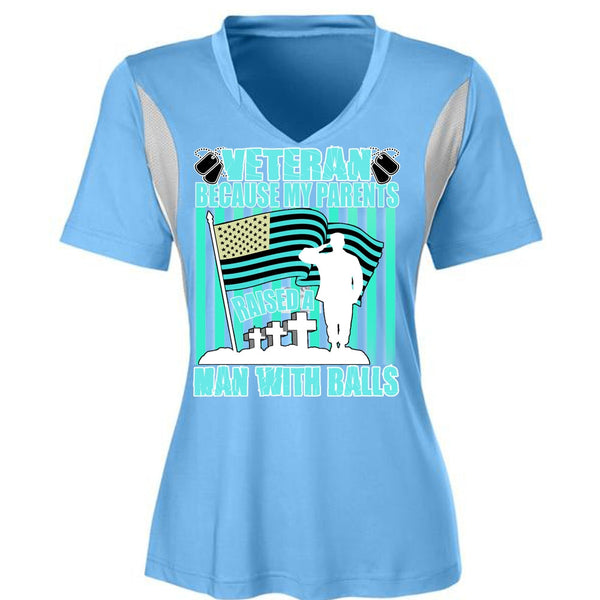 My Parents Raised A Man With Balls T Shirt, I Love Veteran T Shirt, Awesome T-Shirts