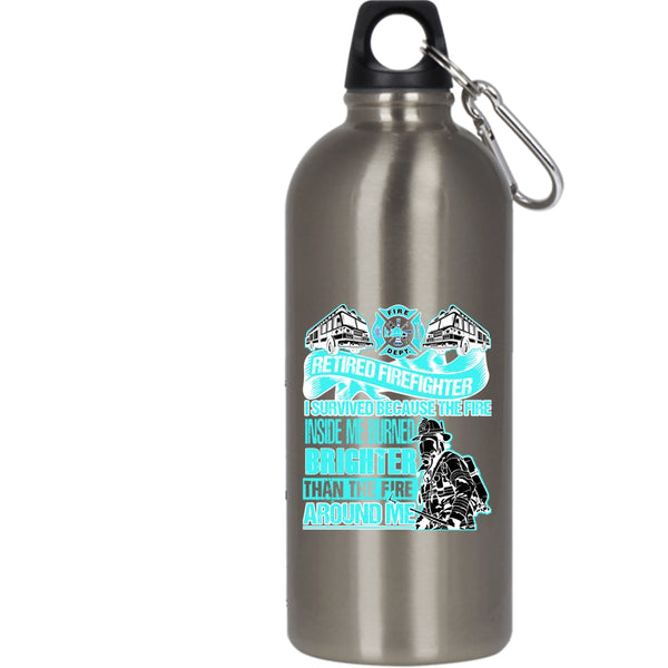 Retired Firefighter 20 oz Stainless Steel Bottle,Awesome Gift For Grandfather Outdoor Sports Water Bottle