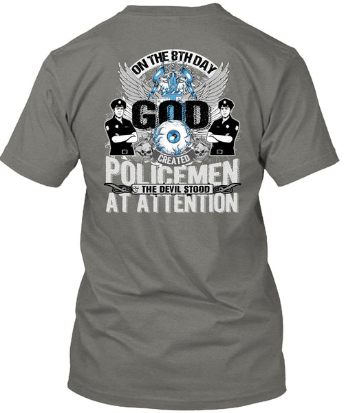 God Created Policemen T Shirt, I Love Police T Shirt