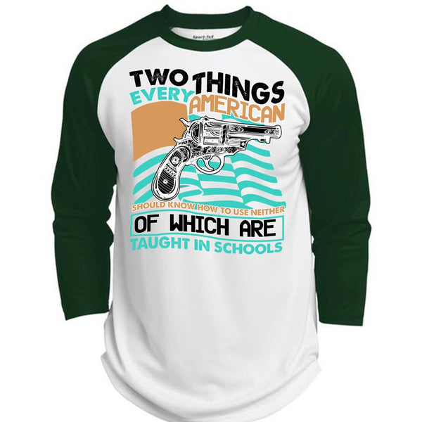 Two Things Every American T Shirt, I Love Gunning T Shirt, Awesome T-Shirts  (Polyester Game Baseball Jersey)