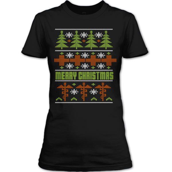 A black t-shirt with the shopify logo