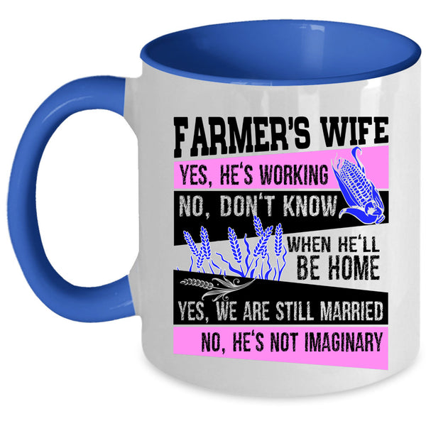Gift For Wedding Coffee Mug, Farmer's Wife Accent Mug