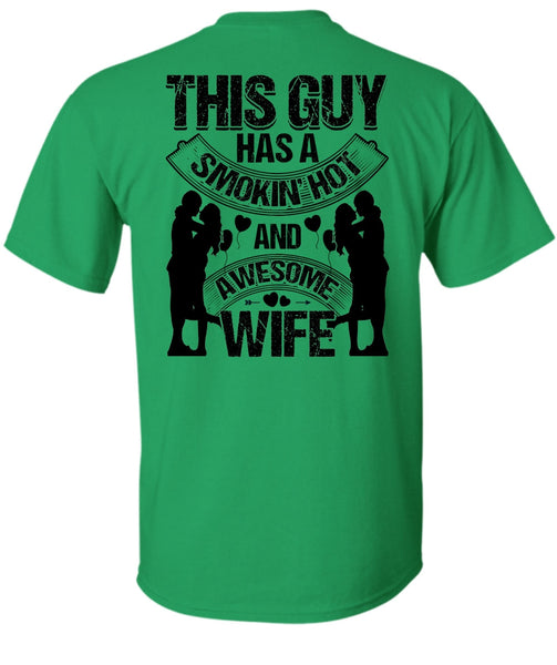 Smoking Hot And Awesome Wife T Shirt, I Love Husband T Shirt