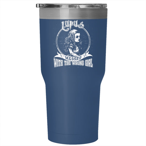 Lupus Tumbler 30 oz Stainless Steel, Messed With The Wrong Girl Travel Mug