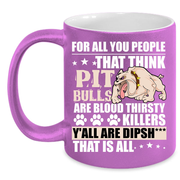 Cute Pitbulls Coffee Mug, Lovely Pit Bull Lovers Coffee Cup