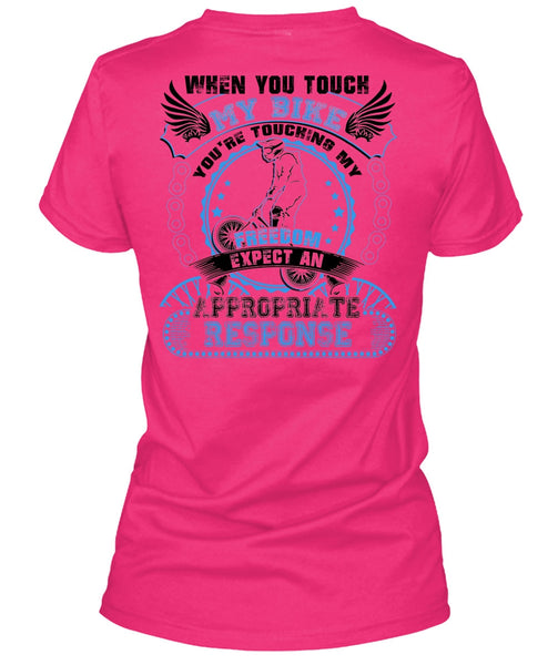 You Touch My Bike T Shirt, I Love Biker T Shirt