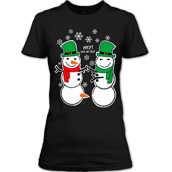 A black t-shirt with the shopify logo