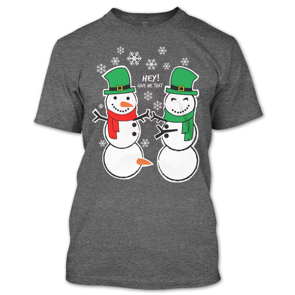 A black t-shirt with the shopify logo