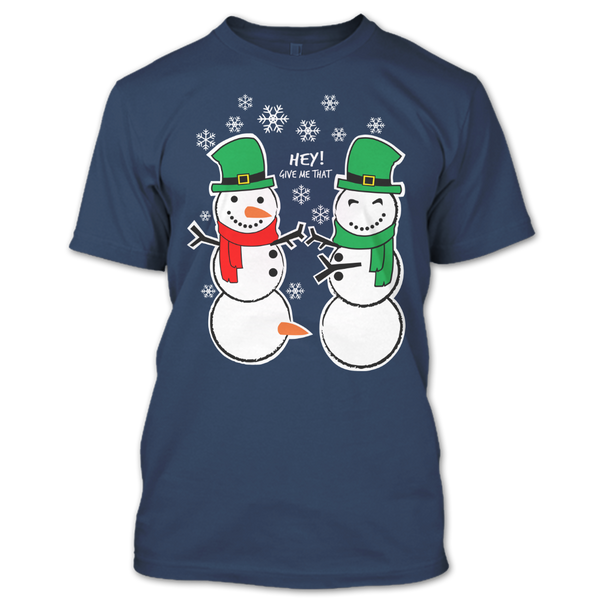 A black t-shirt with the shopify logo