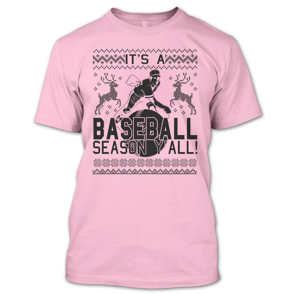 It's A Baseball Season Y'all T Shirt, Merry Christmas Gift T Shirt