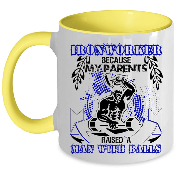 Cool Gift For Ironworkers Coffee Mug, Ironworker Accent Mug
