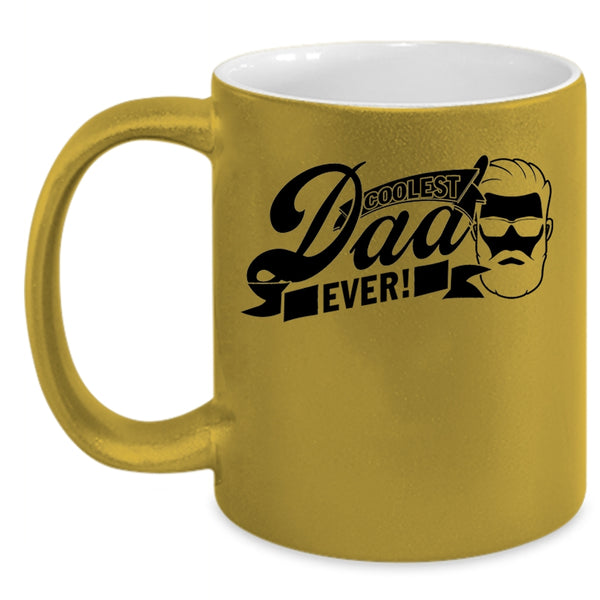 Funny Gift For Dad Coffee Mug, Coolest Dad Ever Accent Mug