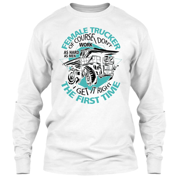 Female Trucker T Shirt, Coolest Female Trucker T Shirt