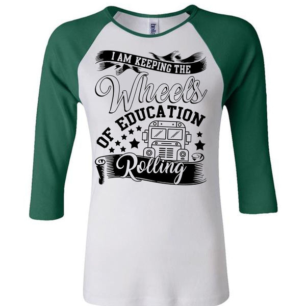 Wheels Of Education Rolling T Shirt, I Love Bus T Shirt, Awesome T-Shirts