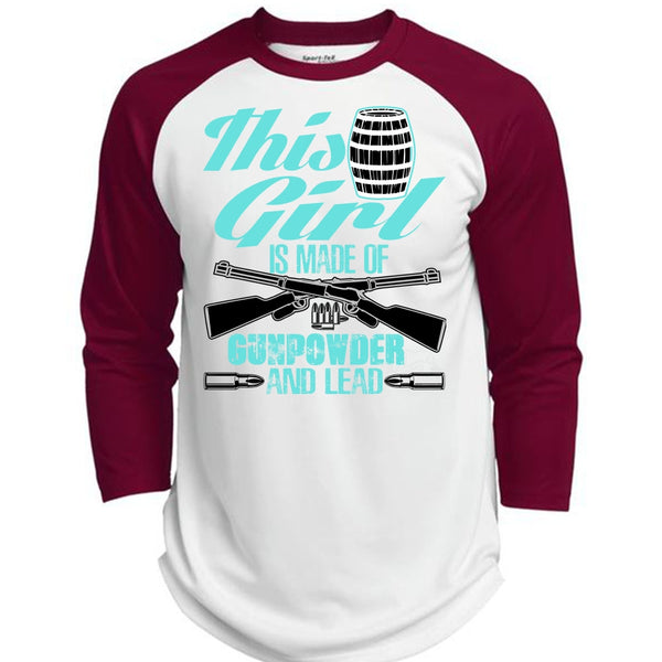 This Girl Is Made Of Gunpowder T Shirt, I Love Veteran T Shirt, Awesome T-Shirts  (Polyester Game Baseball Jersey)