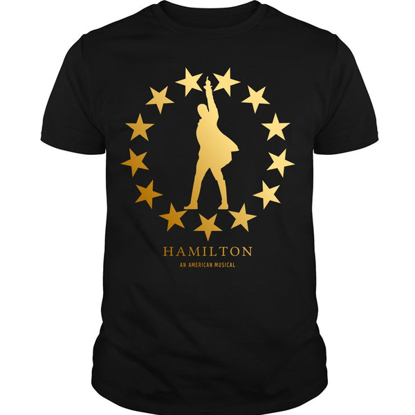 A black t-shirt with the shopify logo