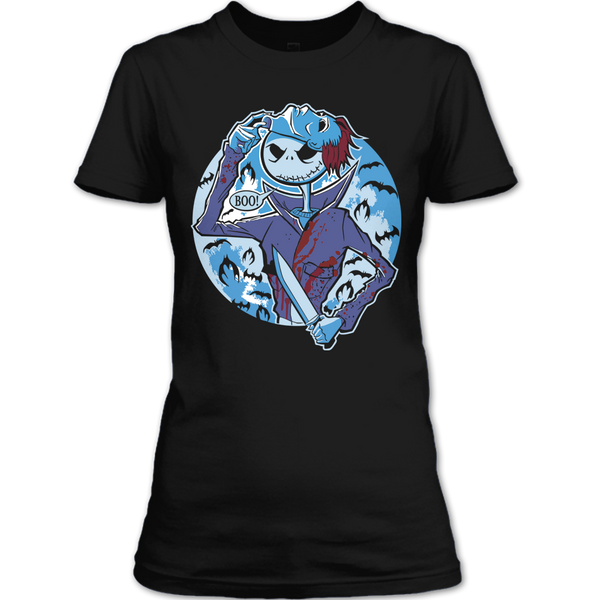 A black t-shirt with the shopify logo