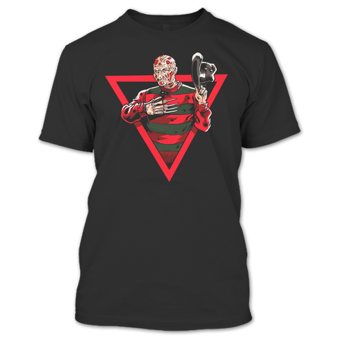 A black t-shirt with the shopify logo