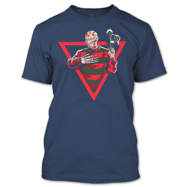 A black t-shirt with the shopify logo