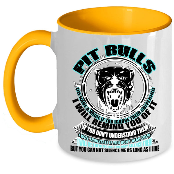 Cool Gift For Pitbull Owner Coffee Mug, Pit Bulls Accent Mug