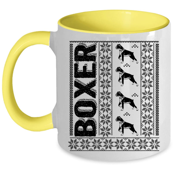 Christmas Gift For Daughter Coffee Mug, Cute Boxer Accent Mug