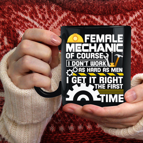 Female Mechanic Coffee Mug, Cute Gift For My Wife Coffee Cup